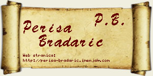 Periša Bradarić vizit kartica